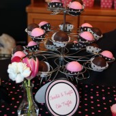Pink & Black Bridal Shower Dessert Bar + A Printable!