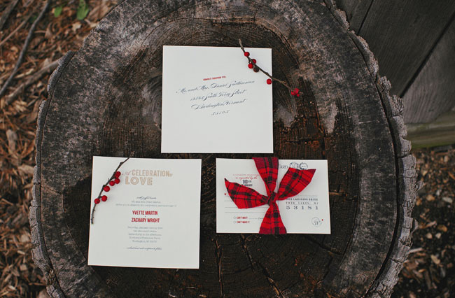 winterweddinginvitations Winter Wedding Invitations by Ink Ivory via 