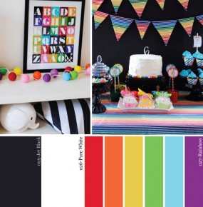 Hue It Yourself: Black + White + Rainbow All Over