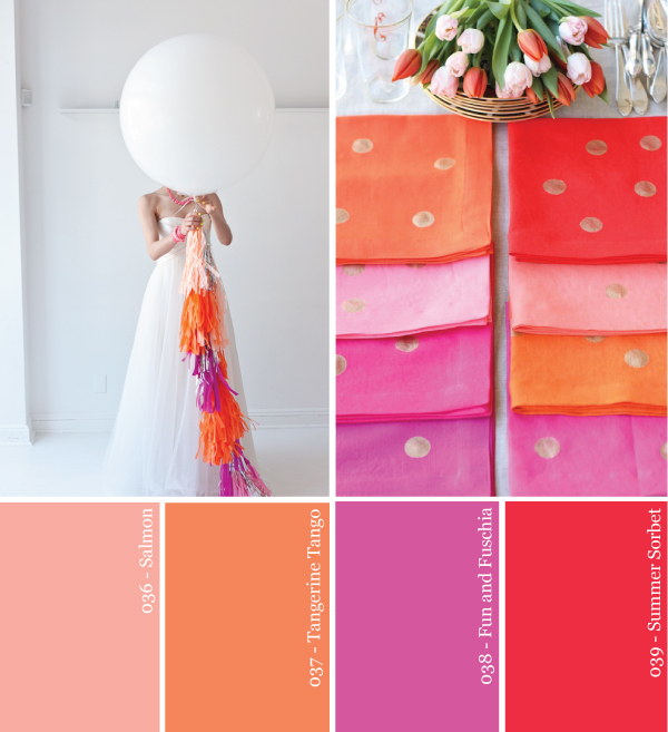 fuschiaorangecoralredpartypalette Balloon by Geronimo Balloons 