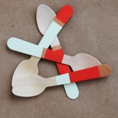 DIY Color Blocked Wooden Cutlery