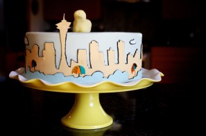 DIY Blue + Yellow Seattle Inspired Baby Shower