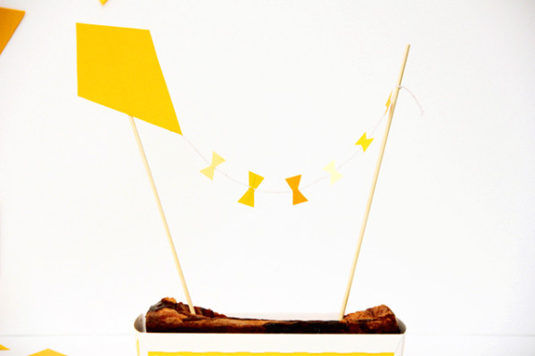 DIY Kite Cake Topper Close Up