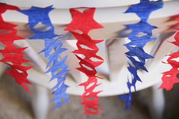 DIY Star Streamer Chair Decor DIY Star Streamer Chair Decor