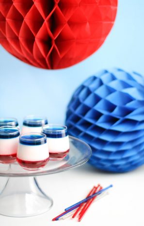 Red White and Blue Panna Cotta Shooters for Fourth of July Red White and Blue Panna Cotta Shooters for Fourth of July