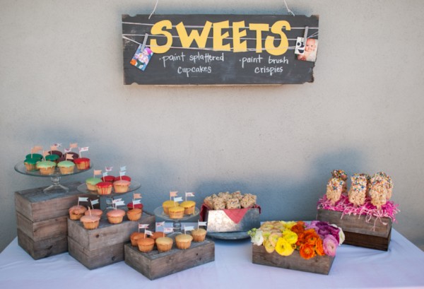 diy-paint-splattered-cupcakes-dessert-table diy-paint-splattered-cupcakes-dessert-table