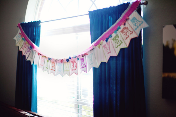Custom Girly Happy Birthday Bunting Custom Girly Happy Birthday Bunting