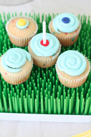 Paint Party Birthday Cupcakes