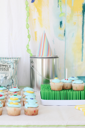 Paint Party Cupcake Table Paint Party Cupcake Table