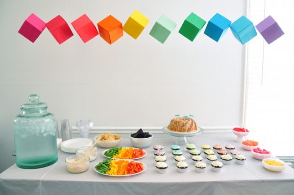 Rainbow Party Food Table Rainbow Party Food Table