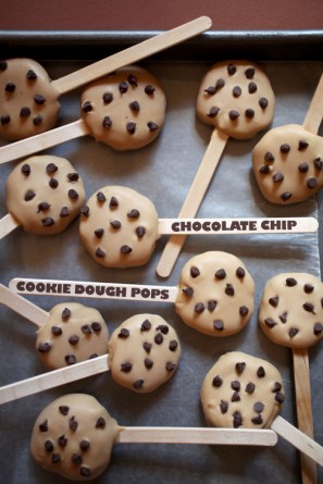 Chocolate Chip Cookie Dough Pops Chocolate Chip Cookie Dough Pops
