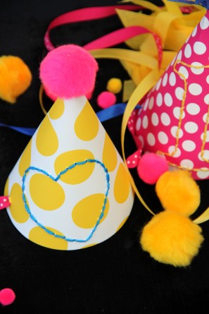 DIY Embroidered Birthday Hats