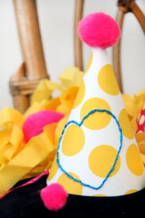 DIY Embroidered Party Hat
