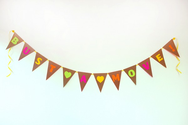 DIY Neon and Neutral Bunting