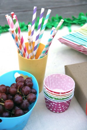 DIY Rainbow Birthday Party Food Table