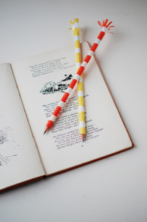 DIY Striped Pencils