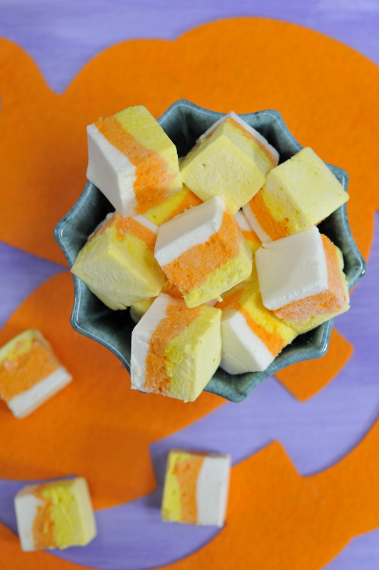 Candy Corn Marshmallows for Halloween Candy Corn Marshmallows for Halloween