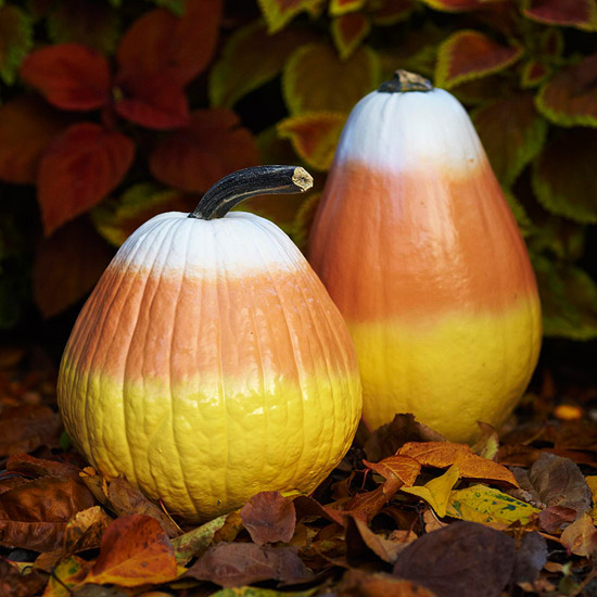 Candy Corn Painted Pumpkins Candy Corn Painted Pumpkins