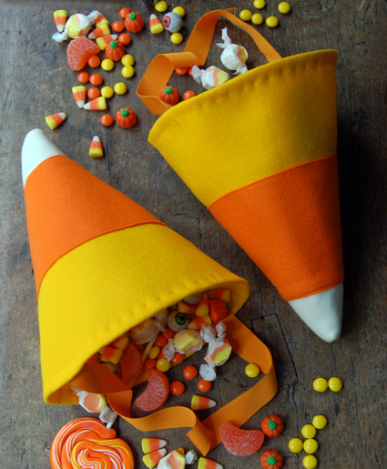 DIY Candy Corn Treat Bags for Halloween DIY Candy Corn Treat Bags for Halloween