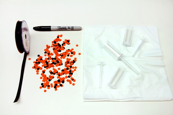 DIY Ghost Confetti Popper Supplies