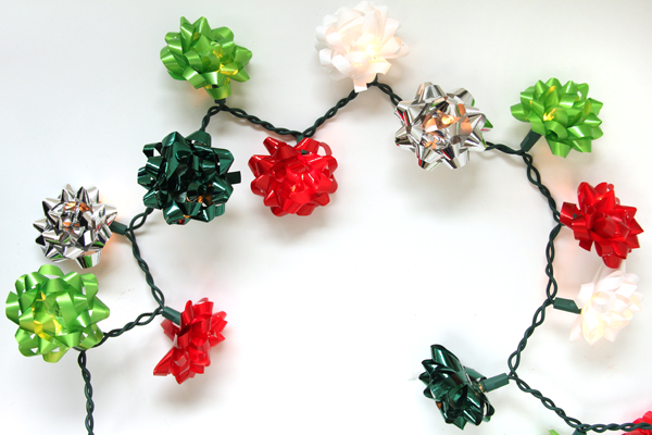 DIY Christmas Bow Lights