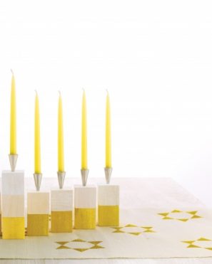 DIY Wooden Block Menorah