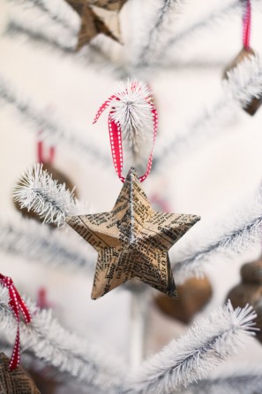 Newspaper Christmas Star Ornaments Tuck and Bonte Newspaper Christmas Star Ornaments Tuck and Bonte
