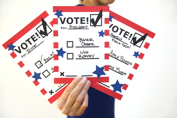 DIY Printable Voting Ballots for Kids