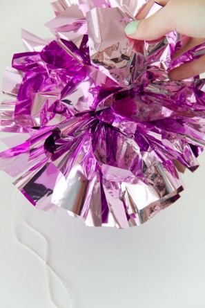 DIY Fringe Mylar Poms | Studio DIY 
