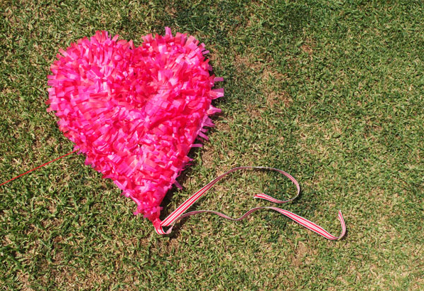 DIY Fringe Heart Kite