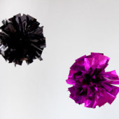 DIY Fringe Mylar Poms