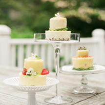 Mini Tiered Cakes with Fruit and Herbs