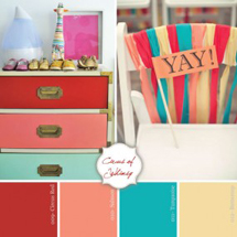 Inspire, Create, Celebrate {red + salmon + turqouise}