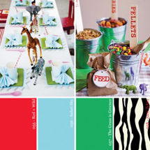 Hue It Yourself: Red, Green + Zebra Safari Party