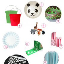 Red, Green + Zebra Safari Party Supply Guide