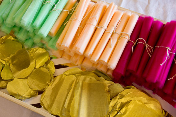 DIY Fabric Flower Poms