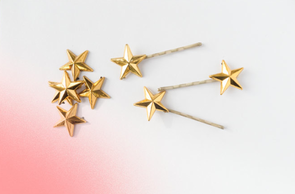DIY Gold Star Bobby Pins