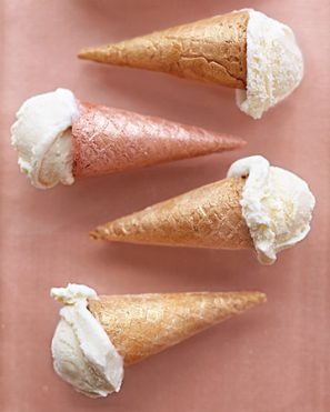 DIY Shimmer Ice Cream Cones