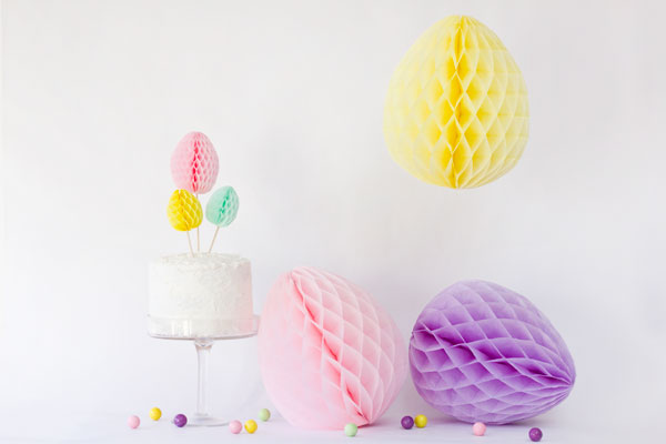 DIY Honeycomb Eggs for Easter