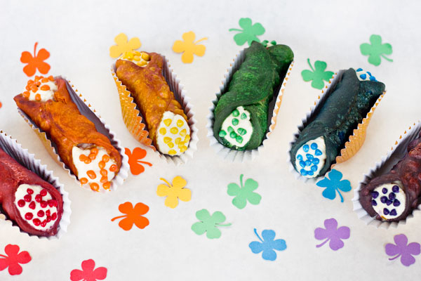 Rainbow Colored Cannoli