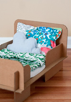 DIY Cardboard Toy Bed