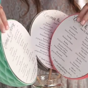 DIY Honeycomb Ceremony Fans