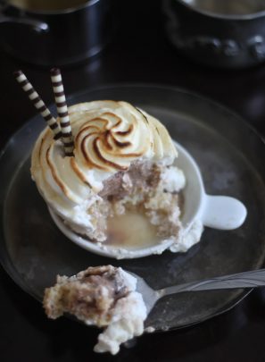 Flaming Baked Alaska Cupcakes