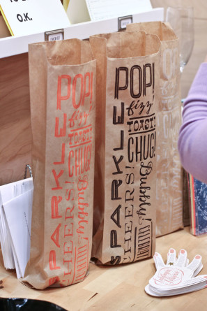 Champagne Bags Ladyfingers Letterpress