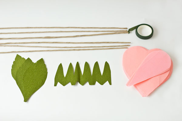 DIY Crepe Paper Roses Supplies