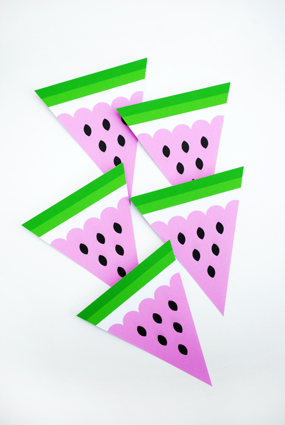 DIY Watermelon Bunting