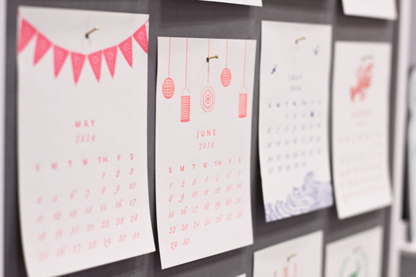 Sesame Letterpress Calendar