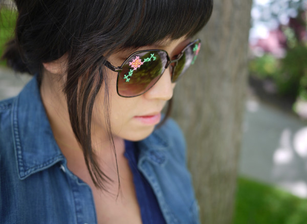 DIY Embroidered Sunglasses