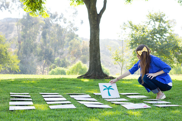 DIY Giant Lawn Memory Game