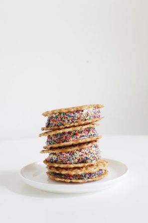 Pizzelle Ice Cream Sandwiches